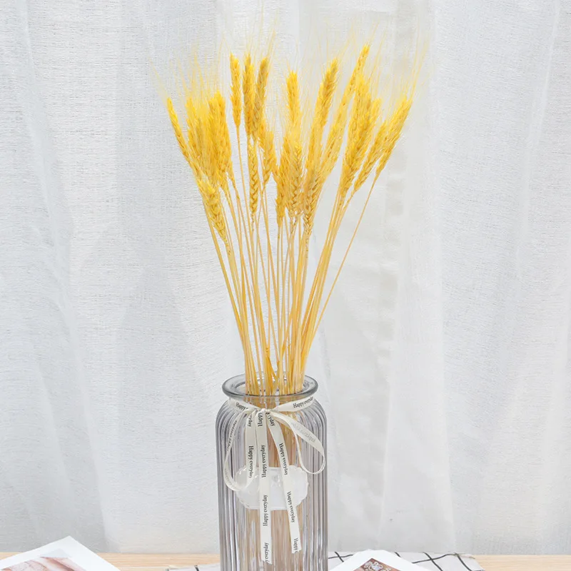 25Pcs/lot Real Wheat Ear Flower Natural Dried Flowers for Wedding Party Decoration DIY Craft Scrapbook Home Decor Bouquet | Дом и сад