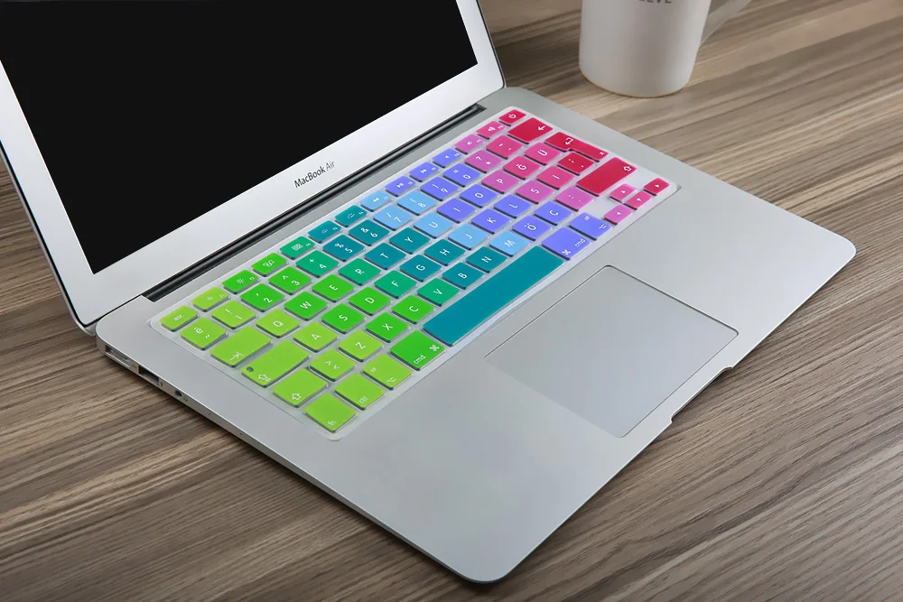 Градиентная Клавиатура Обложка кожи для Турции MacBook Air 13 Pro 13 15 retina силиконовые турецкие евро наклейки на клавиатуру