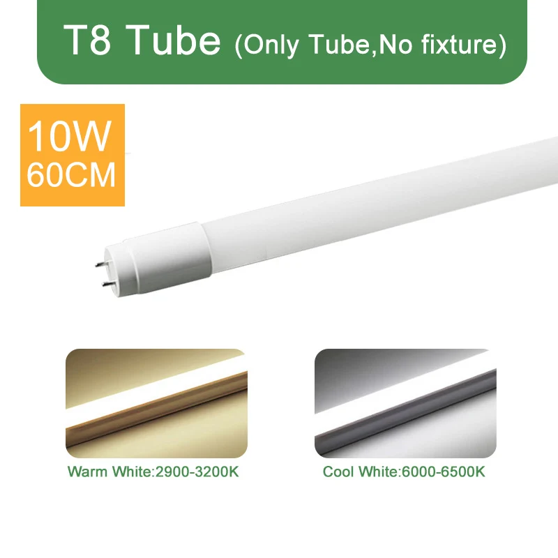T8 Tube 60CM 10W Kaguyahime 30см 60см T5 светодиодные трубки T8 6W 10W 220V люминесцентная лампа LED T5 свет лампа 2835 SMD T8 освещения 300 мм 600 мм - Испускаемый цвет: T8 Tube 60CM 10W