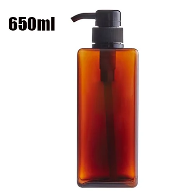 650ml-brown Дозаторы жидкого мыла для ванной, бутылка для душа, бутылка для шампуня, большая емкость, домашний дезинфицирующее средство для рук, бутылки для хранения 600 мл/650 мл - Цвет: 650ml-brown