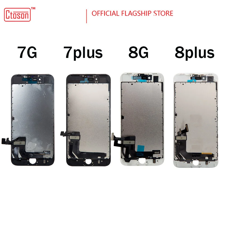 Ctoson полная сборка ЖК дисплей для iPhone 7 8 3D сенсорный экран полный обзор Замена Plus