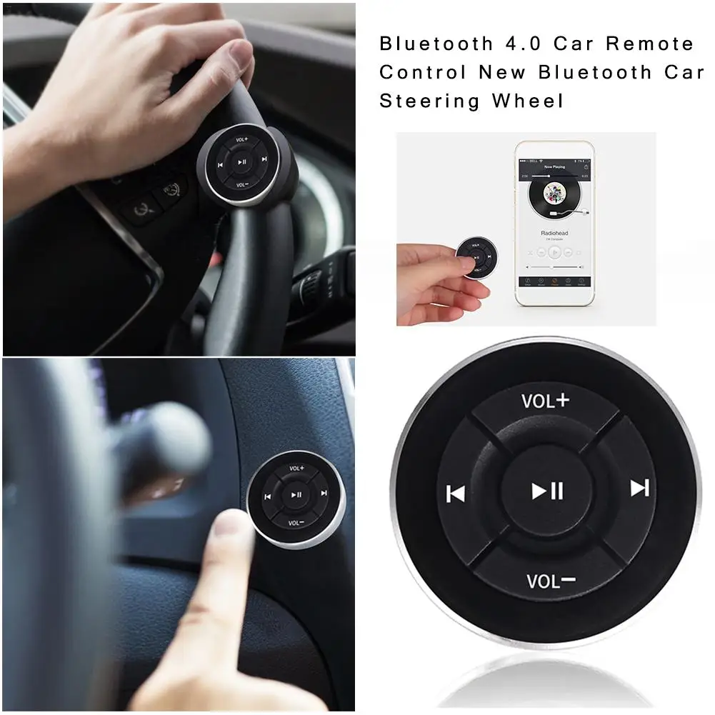 Bluetooth 4,0 Автомобильный пульт дистанционного управления Bluetooth Автомобильный руль смартфон Аудио Видео Bluetooth медиа кнопка