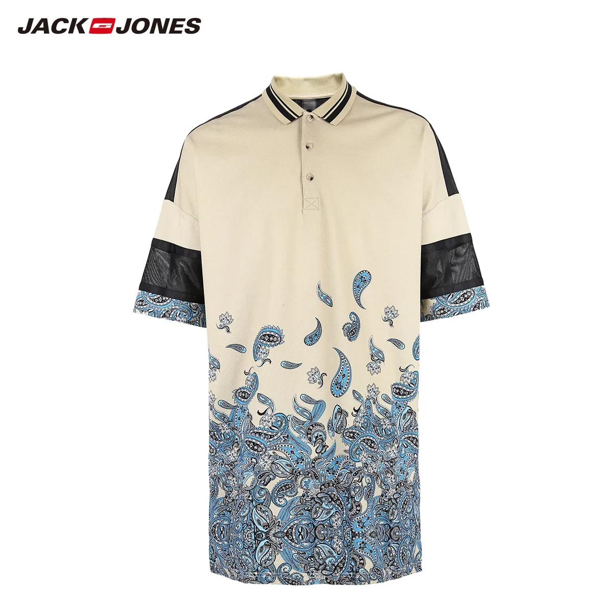 JackJones2019 Весна Новый Astrid Andersen сотрудничество отворот короткий рукав Футболка A