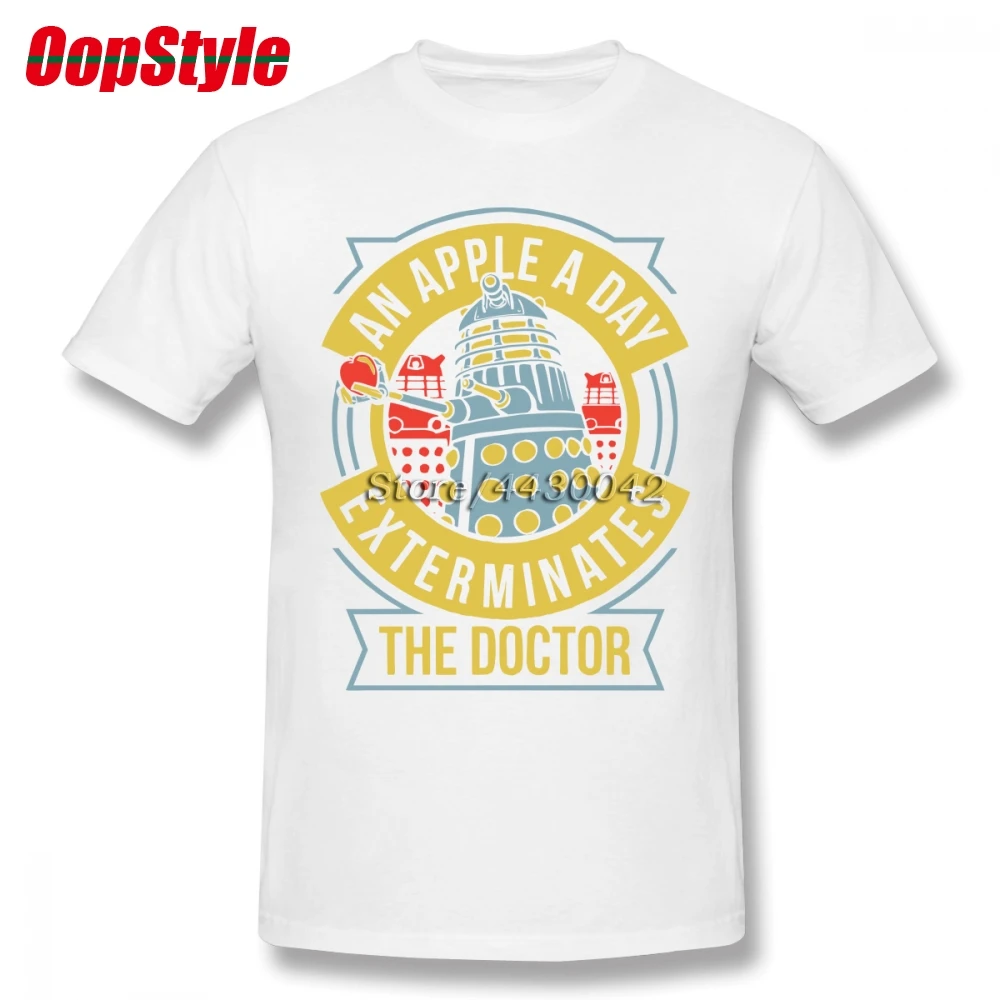 Футболка для мужчин Doctor Who Exterminates The Прямая поставка летняя хлопковая футболка с