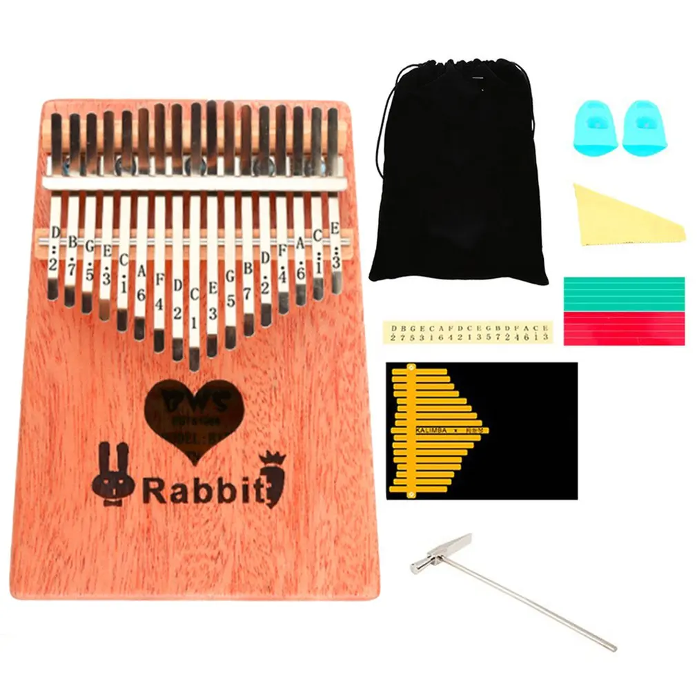 Другое 17 клавиш Kalimba красное дерево большой палец пианино твердой древесины палец пианино мини клавиатура портативный инструмент для начинающих - Цвет: Другое