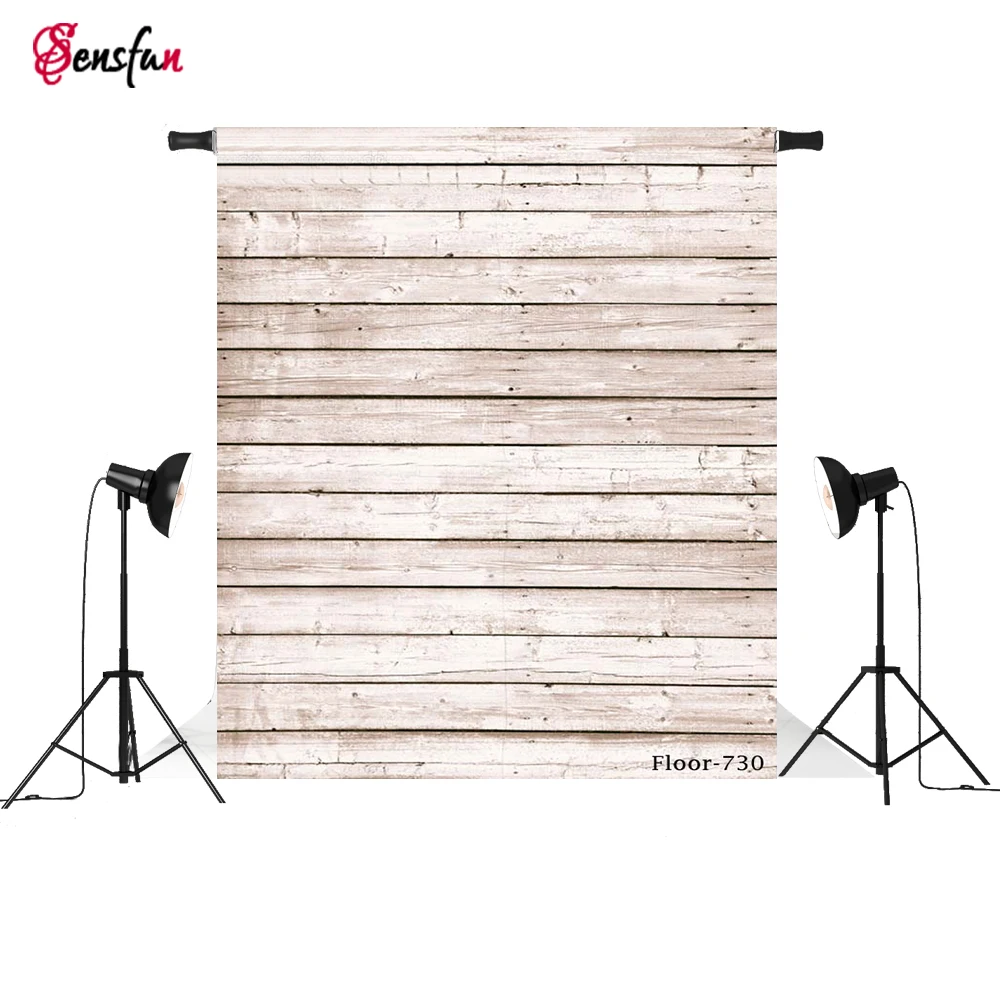 3x5ft Виниловый фон для фотосъемки с бежевым деревянным полом новорожденный