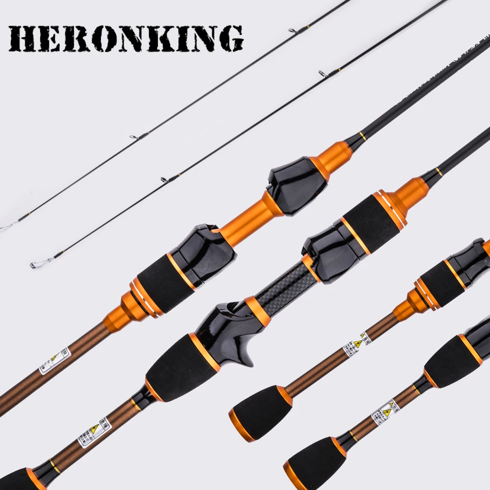 Heronking карбоновая ul спиннинговая Удочка 1.68m1.8m Сверхлегкая спиннинговая удочка, спиннинговая Удочка vara de pesca