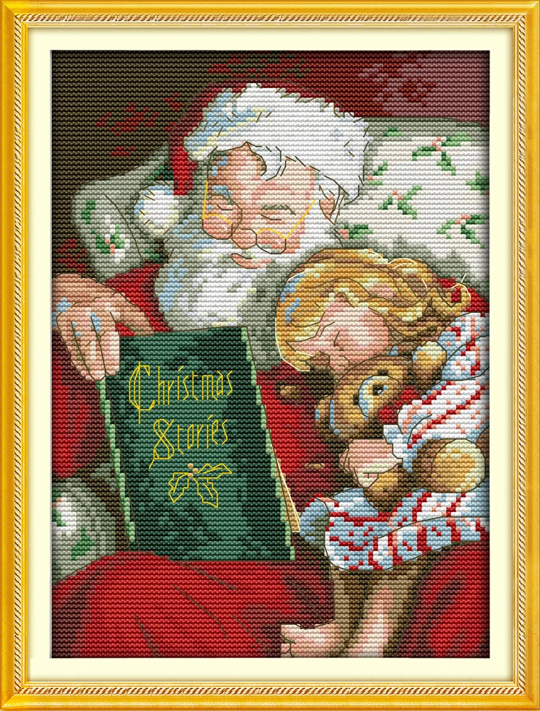 Рождественская история стежки набор мультфильм люди x-mas DMC цвет вышивка