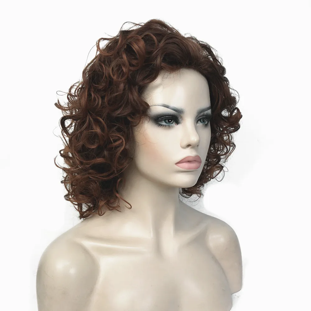 StrongBeauty женский Парик Синтетический блонд микс Shotr кудрявые натуральные пушистые прически волосы монолитным парики