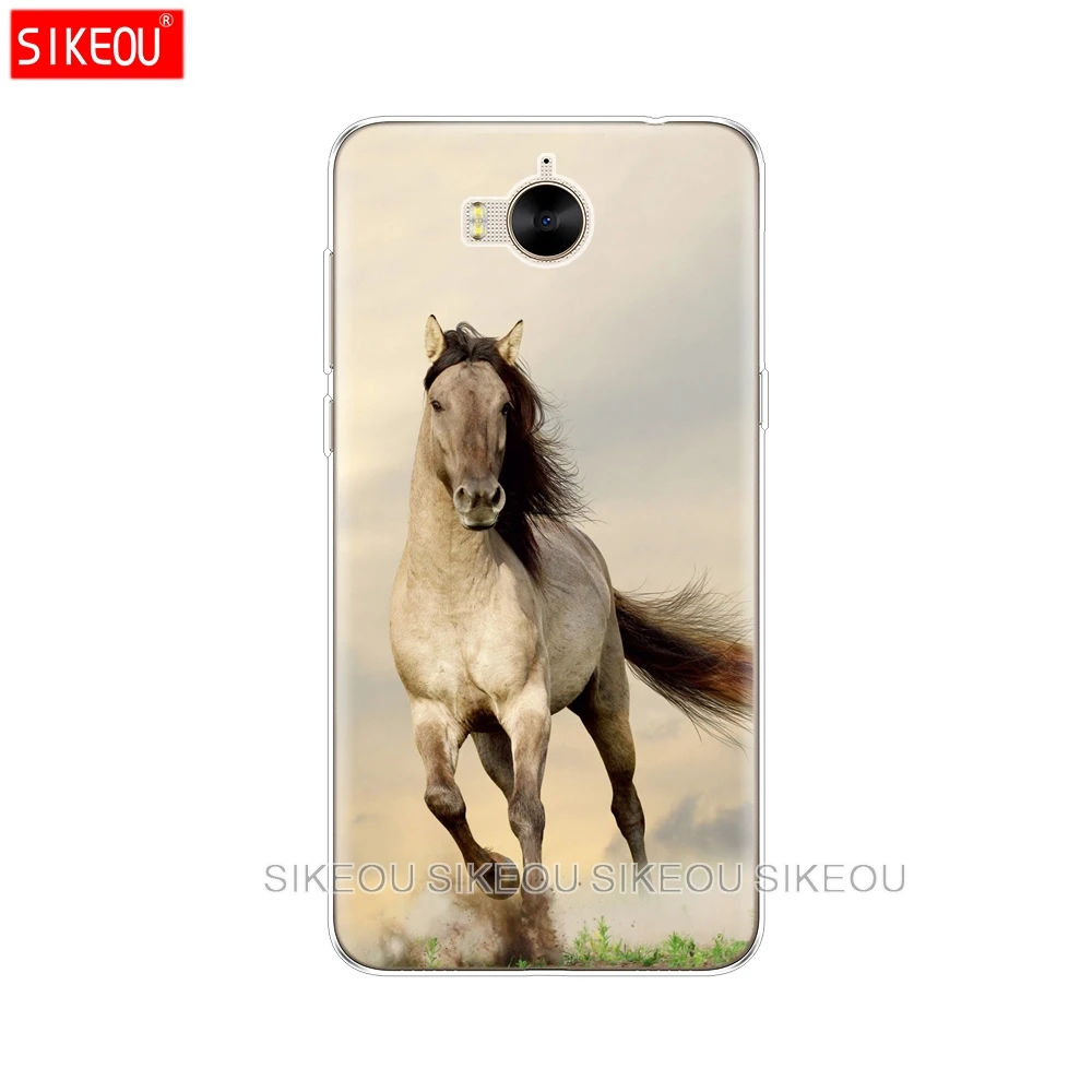 Силиконовый чехол для телефона huawei Y3 Y6 Y5 2 II 2017 nova 2s LITE plus Fine horse art | Мобильные
