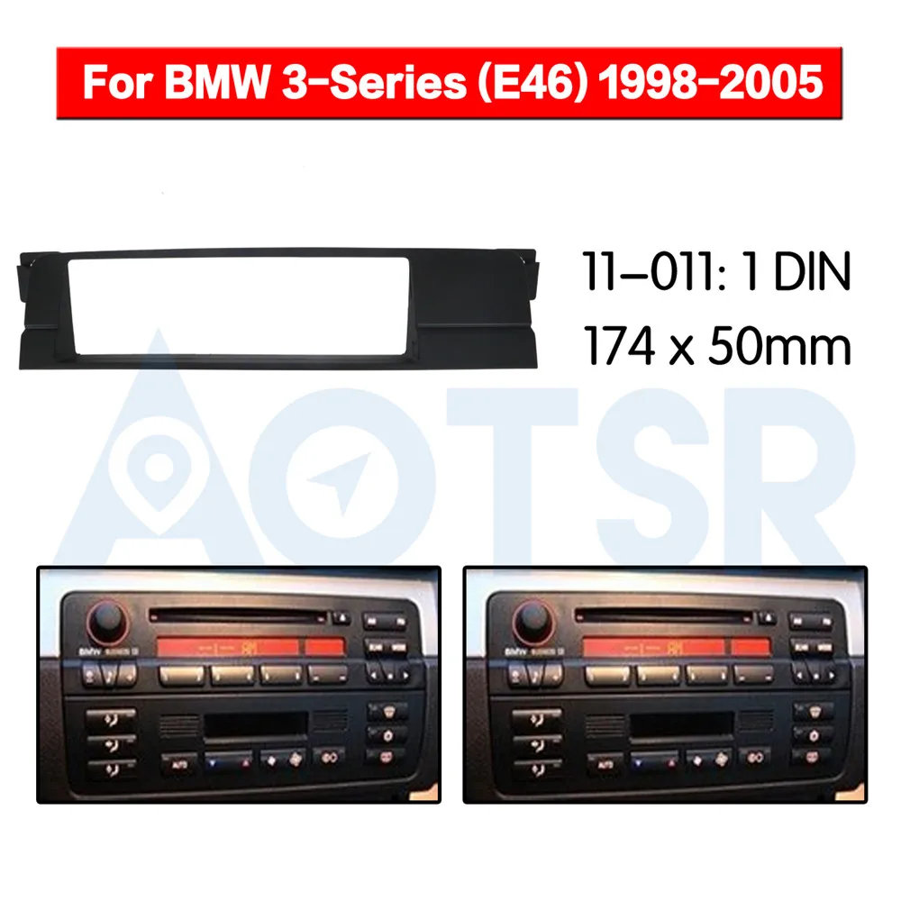2 din радио фасции для BMW 3 Series (E46) 1998 2005 аудио панель установка набор тире Рамка