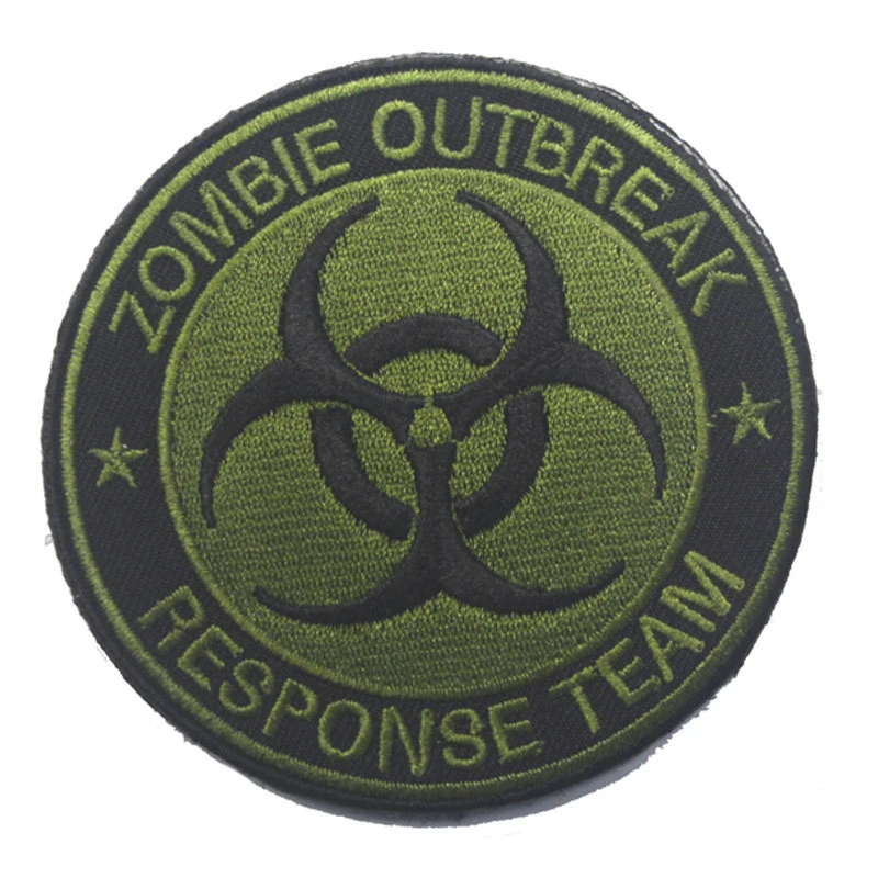 Вышитая нашивка для команды реагирующей на вспышку зомби вышитая Женская