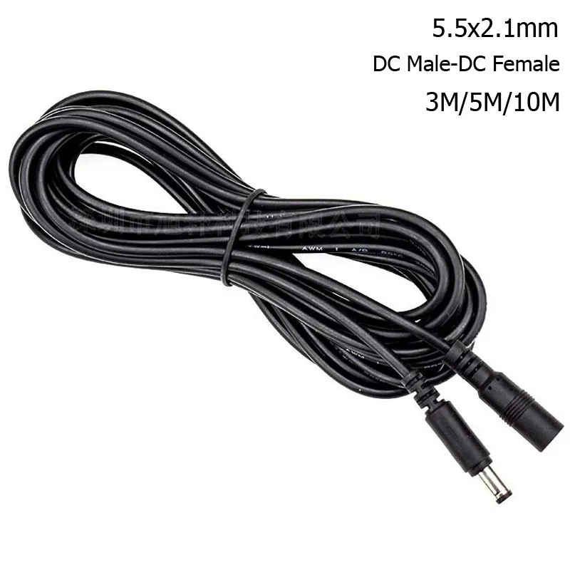 1 шт. Новый практичный Профессиональный новый черный 3 м 5 10 DC 12 В удлинитель