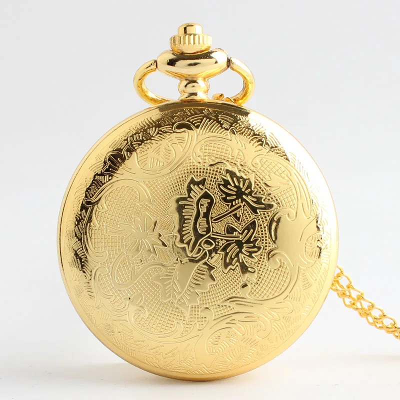 Vintage Steampunk Hollow Flower Quartz Pocket Watch Necklace Pendant Chain Clock Gifts CF1007 | Наручные часы