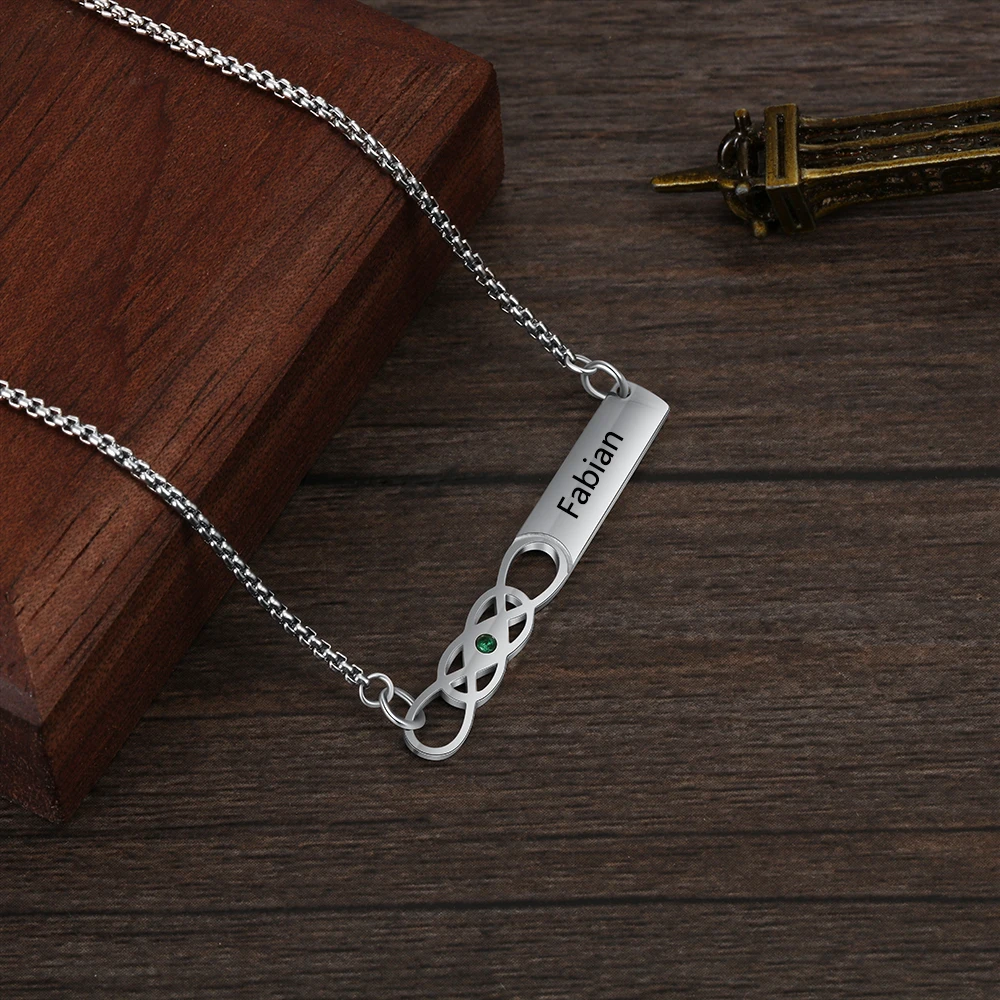 Женский кулон из нержавеющей стали с гравировкой на заказ (JewelOra