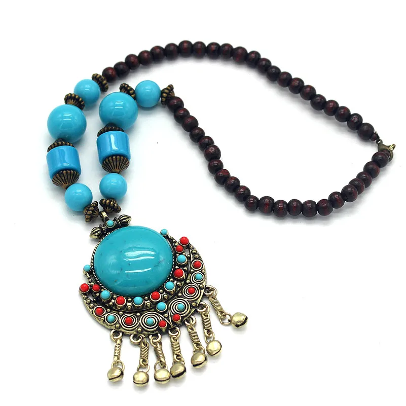 Женские богемные ювелирные изделия ADOLPH этнические винтажные бусы из дерева