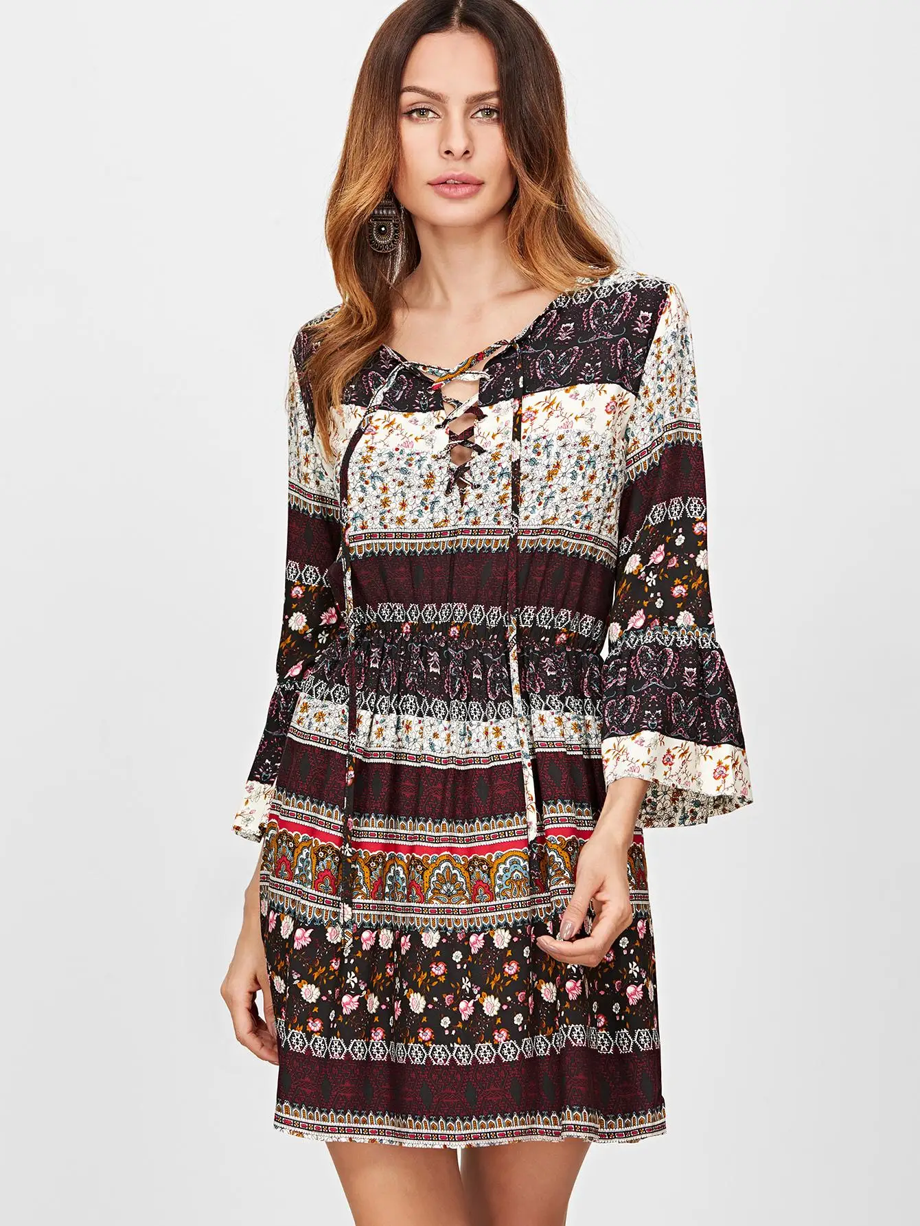 2017 горячие продажа vestidos dress женщины одежда для пляжа vintage цветочным принтом