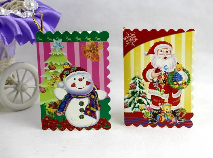 50 шт. подвеска карточка для рождественской елки|shaped postcards|christmas wishes cardscard postcard |