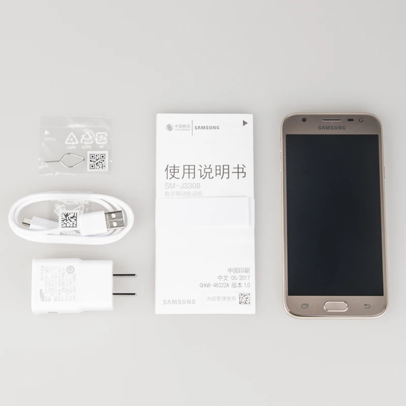 Original Samsung Galaxy J3 Pro 2017 J3300 3GB 32GB 5.0'' HD Snapdragon MSM8917 Quad core Fingerprint 13.0MP Mobile phone | Мобильные