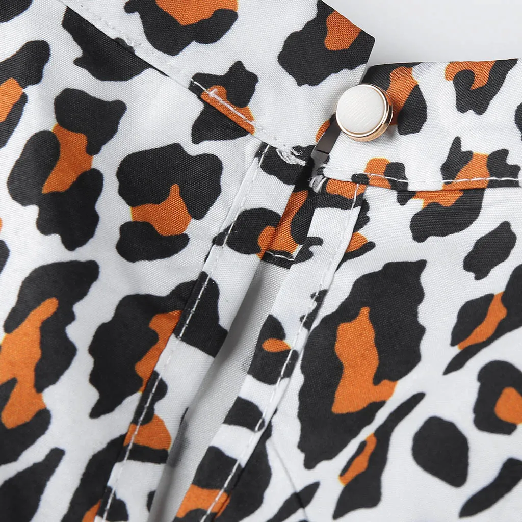 Women's Leopard Print Short Sleeve Top tee shirt femme Blouse ropa mujer verano 2019 Tops For Women Summer NEW |