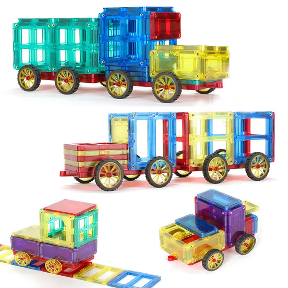 

1Pcs Big Size Transparent Magnetic Designer Construction Building Bricks Magnet Blocks Educational Toys For Children Kids Gift