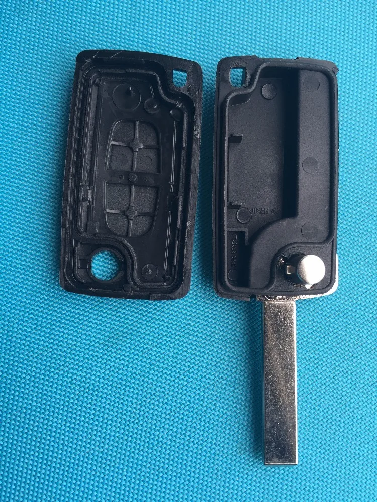 10 шт./лот Сменный Чехол для ключа Peugeot 2 кнопочный откидной пульта дистанционного