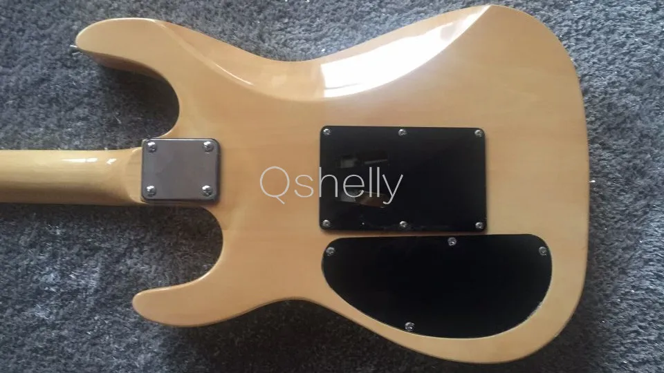 QShelly custom электрическая гитара с натуральным Charvel maple волнистая шея хром floyd rose