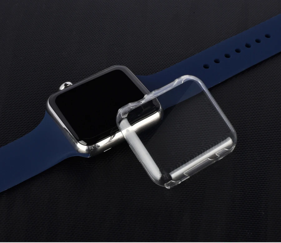 Прозрачный мягкий Ультратонкий чехол из ТПУ для Apple watch, чехол серии 4, 3, 5, 2, 38 мм, 42 мм, 40 мм, 44 мм, защитный чехол для экрана