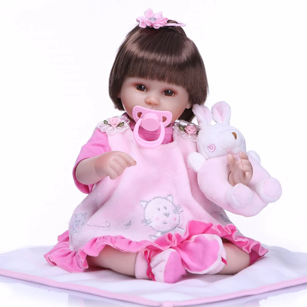 Милая принцесса boneca 45 см силиконовая кукла для новорожденных из хлопка детские