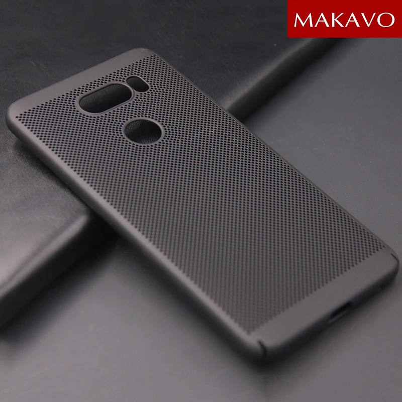 MAKAVO For LG V30 Case Hollow Full Protection Slim Matte Hard Platic Cover LGV30 Phone Cases |