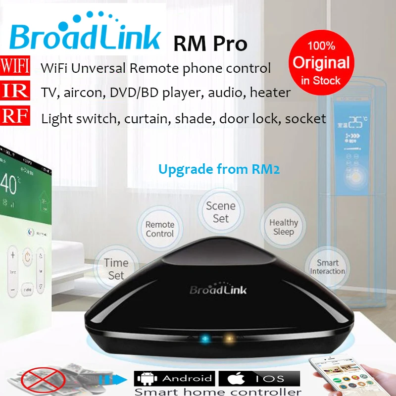 Новый Broadlink RM Pro RM2 WI FI + IR rfuniversal интеллектуальные Управление Лер Беспроводной