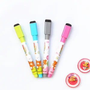 4 шт. детская стирающаяся ручка для белой доски черный красный синий зеленый 4 вида цветов Детский маркер для рисования