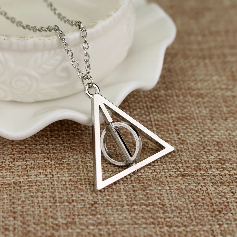 Фильм простой Deathly Hallows Collier крест State мужчины t ожерелье кулон для мужчин женщин треугольные аксессуары фильм подарок