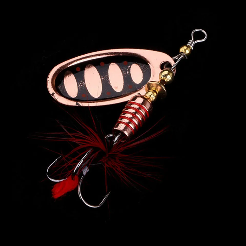 WALK FISH 3PCS/Lot Spinner Bait 5.1g Feather Treble Hooks Metal Fishing Lures Spoon Slice Lure Pike Wobblers Bass Hard | Спорт и