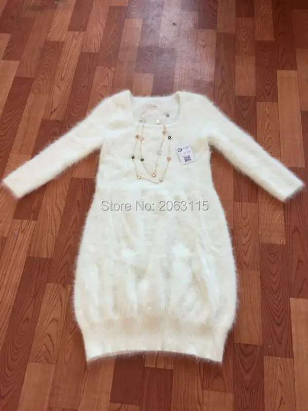 Женский кашемировый свитер норковый пуловер вязаное платье-свитер | Женская