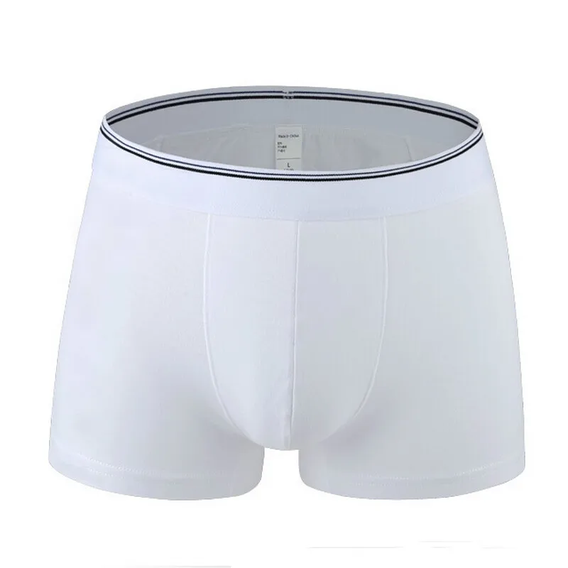White 2425 Хит, мужские новые трусы, сексуальные, модные, брендовые, мужские трусы, высокое качество, мягкий хлопок, мужские боксеры, шорты, мужское нижнее белье, большой размер 9XL - Color: White 2425