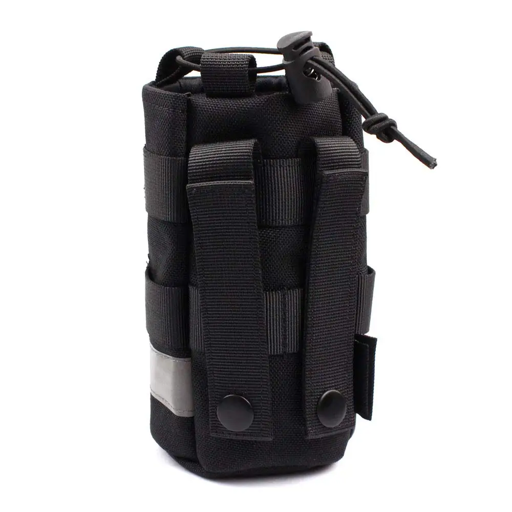 ROCOTACTICAL сумка для бутылки с водой на шнурке, тактический держатель для бутылки с водой Molle со светоотражающей полоской для походов, верховой езды, кемпинга