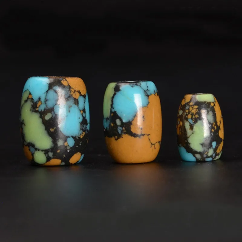 

20 PCS Natural Tibetan Colorful Loose Bead Bodhi Beads Barrel Beads For Jewelry Making