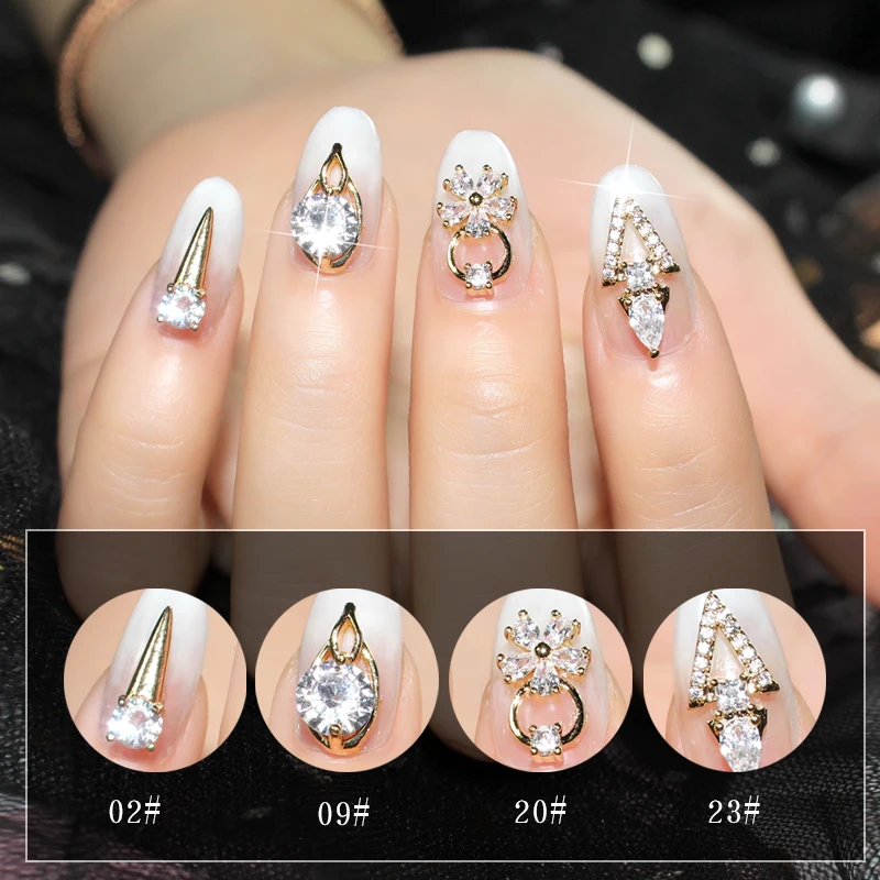 30 шт Циркон 3d Nail Art украшения из сплава с Цирконовые стразы Diamonds 24 | Красота и