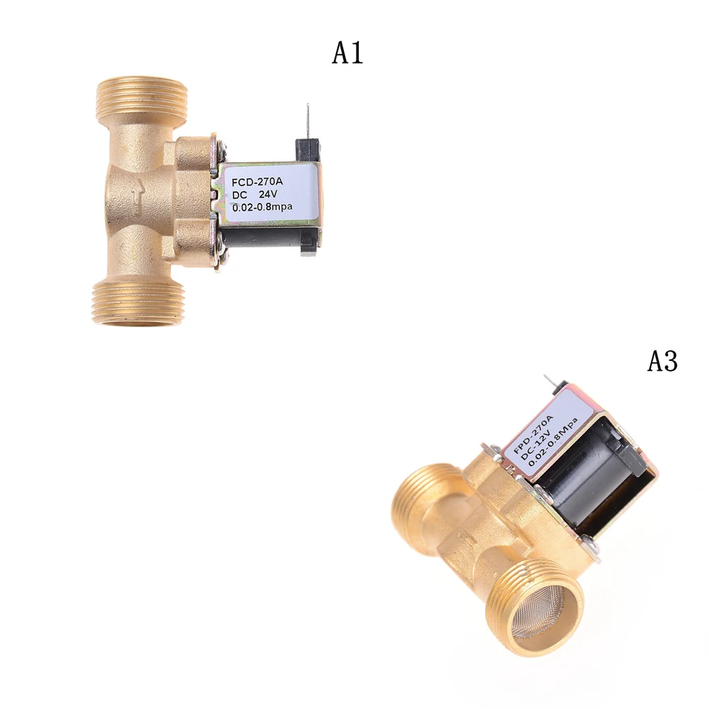 

New 3/4" NPSM 12V DC Slim Brass Electric Solenoid Valve Gas Water Air Normally Closed 2 Way 2 Position Diaphragm Valves