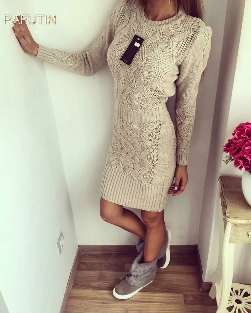 

Maxi Dress Winter Dress Sale Knee-length Full Solid Acrylic Empire None Robe 2020 New Women Knit Fashion Hook Flower Female
