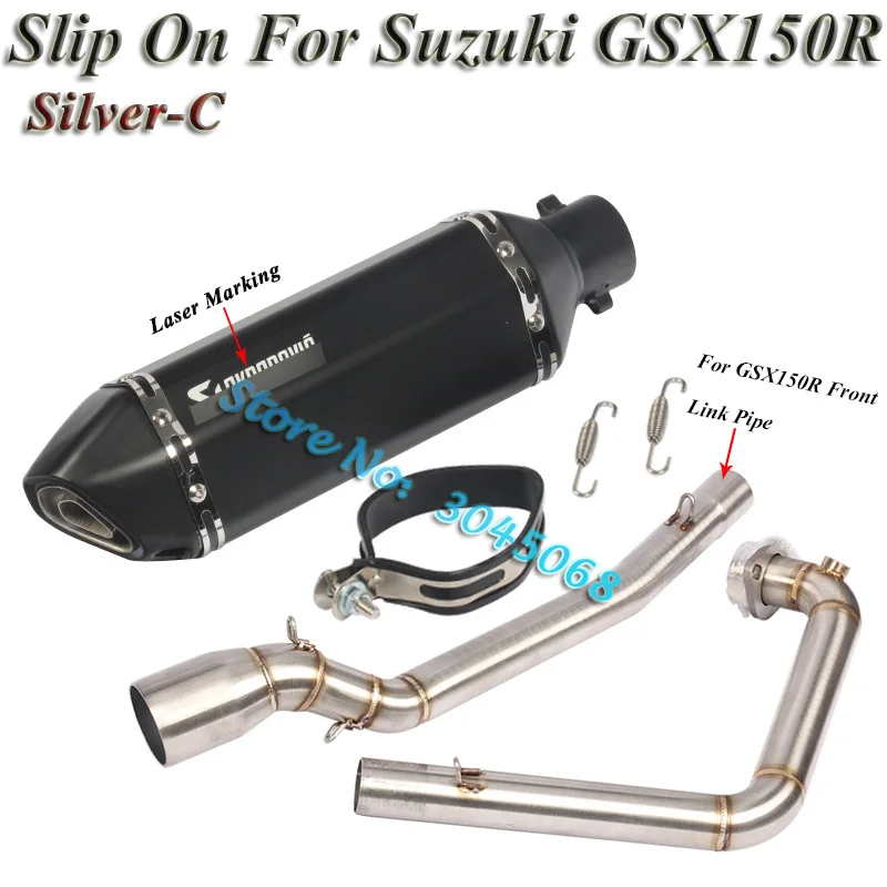 Слипоны для Suzuki GSX150R GSXR150 GSX S150 мотоцикл выхлопной Escape дБ убийца модифицированный передний соединитель трубы лазерный глушитель