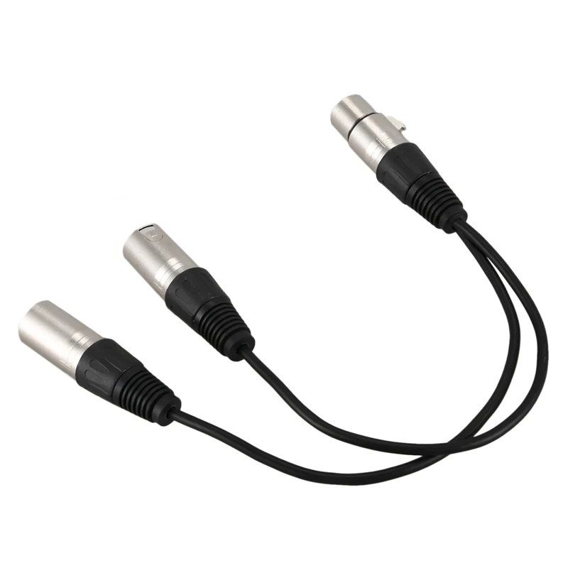 Новый 3pin XLR гнездовой разъем для двойной 2 Штекерный Y сплиттер кабель адаптер 1