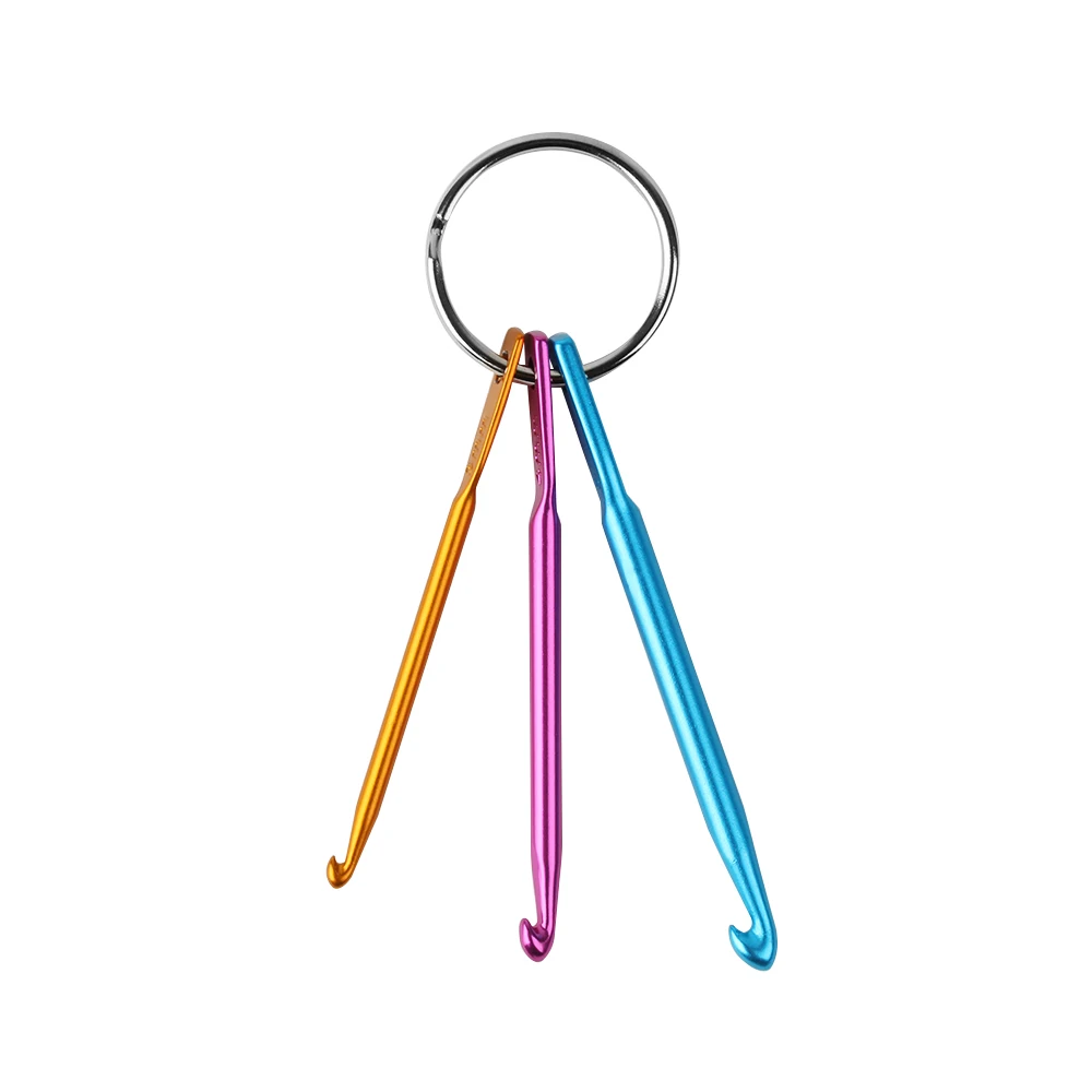 3 шт./компл. разные размеры модный мини алюминиевый брелок крючки для вязания