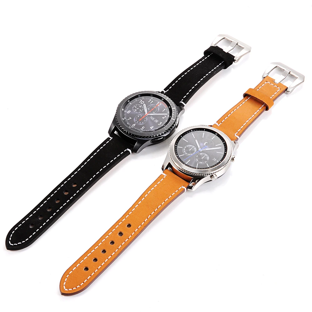 FOHUAS Матовый кожаный ремешок на запястье для Samsung Gear S3 Frontier силиконовый часов