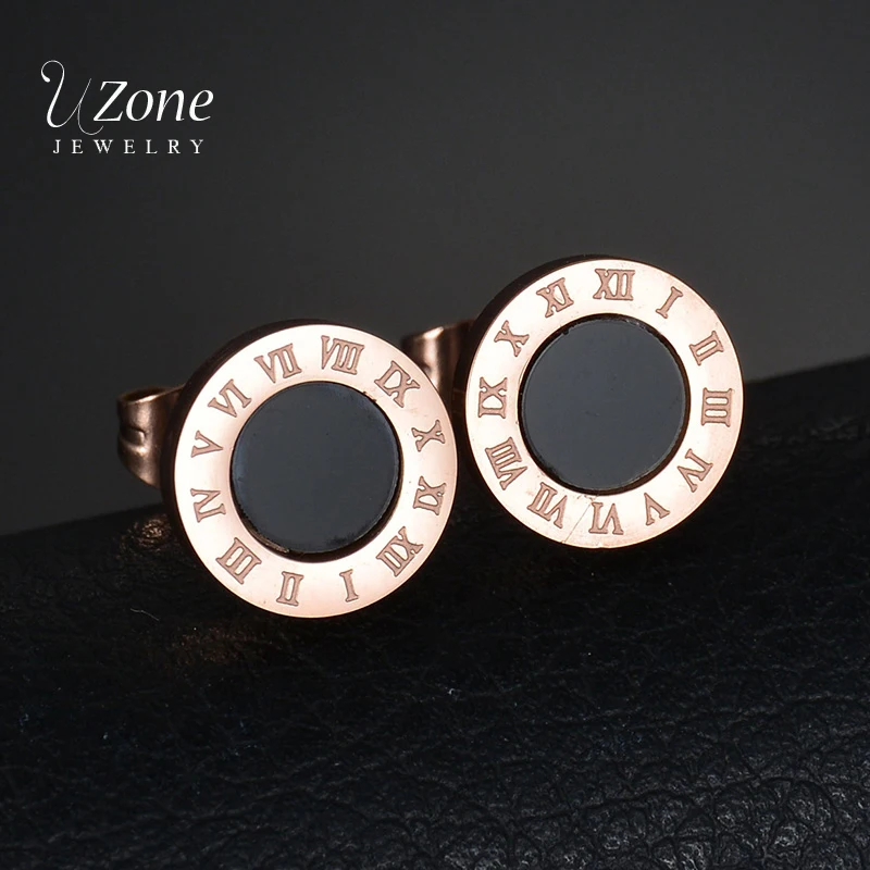 Rose Gold Color Shell Resin 316L Stainless Steel Stud Earrings For Women Classic Luxury Jewelry Wedding Gift Bijoux | Украшения и
