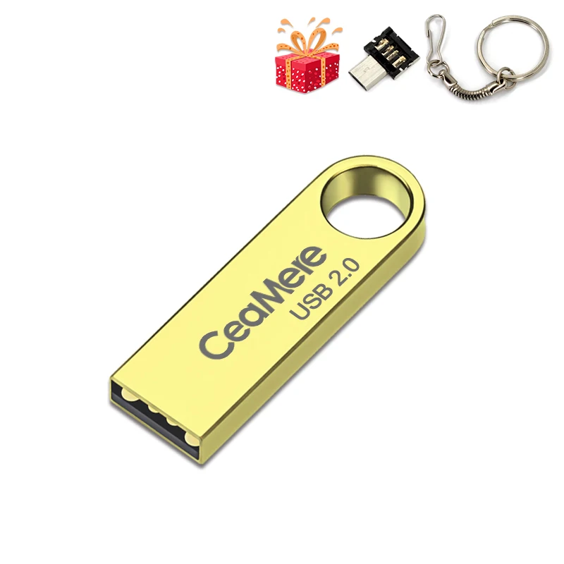 Gold CeaMere C3 USB флеш-накопитель 16 Гб/32 ГБ/64 ГБ флеш-накопитель Флешка флеш-диск USB 2,0 карта памяти USB диск 3 цвета USB флеш-накопитель - Цвет: Gold