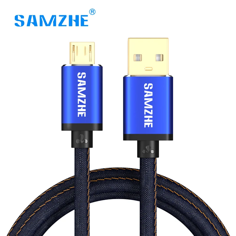 Кабель Micro USB Samzhe 1 м 5 2 А кабель для быстрой зарядки и передачи данных плетеный usb