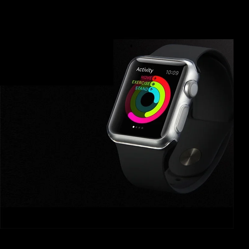 Чехол для часов Apple серия 3 1 2 38 мм 42 40 44 ТПУ мягкий прозрачный защитный Невидимый