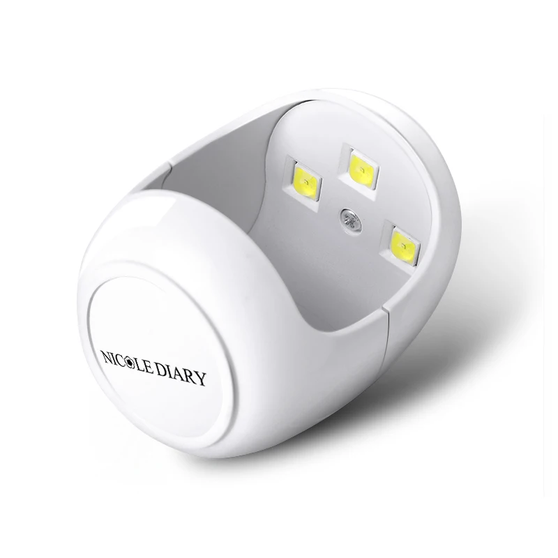Мини Сушилка для ногтей NICOLE DIARY 3 Вт Белая светодиодная УФ лампа USB зарядка аппарат